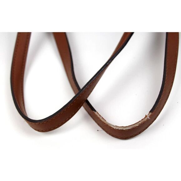 MICHAEL KORS RED NYLON CANVAS TAN BROWN GENUINE LEATHER TRIM TOTE SHOULDER BAG - Picture 10 of 14